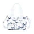 Mini Canvas Tote Bag with Print - Black