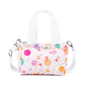 Mini Canvas Tote Bag with Print - Smiley