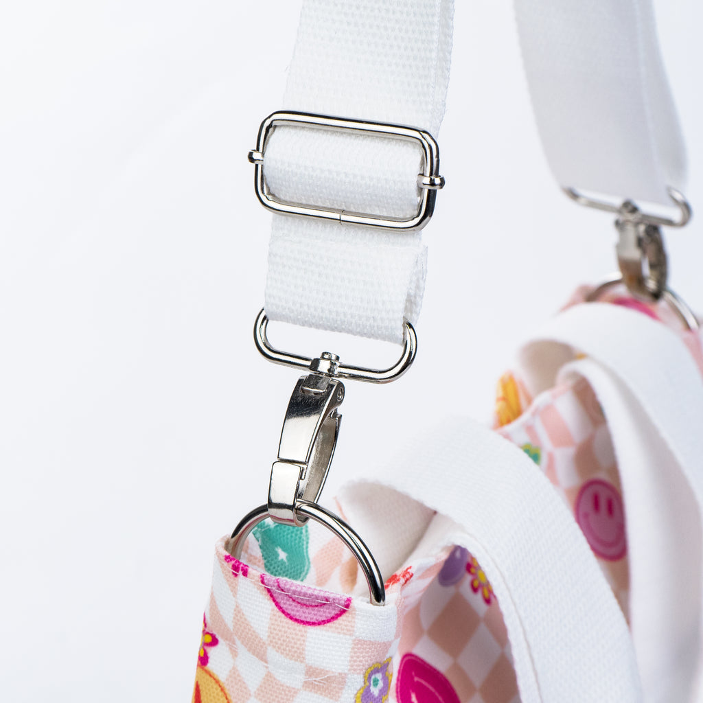 Mini Canvas Tote Bag with Print - Cherry Bow