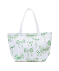 Large Canvas Tote Bag - Green Bow